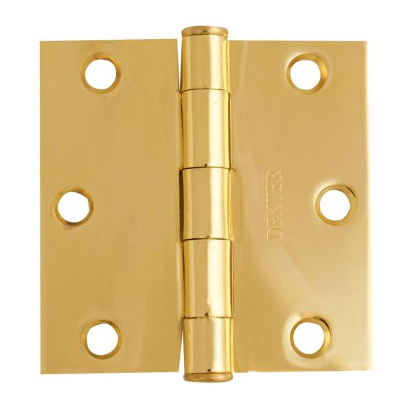 210074 Bisagra cuadrada ligera 3" laton brillante 7207 Dexter