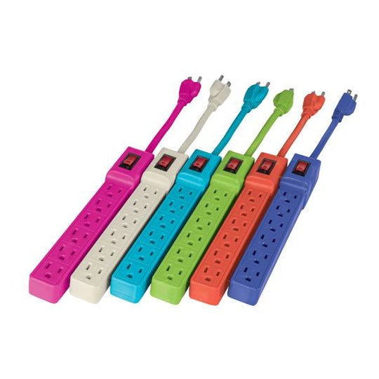 210270 Multicontacto con cable 20cm 06 contactos con indicador granel Volteck