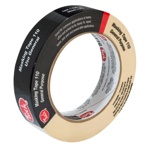 211045 Cinta masking tape 1/2" x 50 mt multiusos Negra 110 Tuk