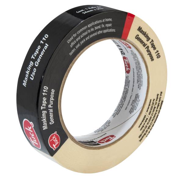 211047 Cinta masking tape 1" x 50 mt multiusos Negra 110 Tuk