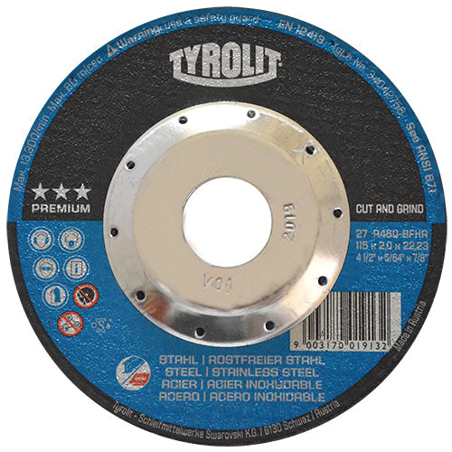 211488 Disco desbaste 4-1/2" x 7/8" x 2" tyrolit 4220 Austromex