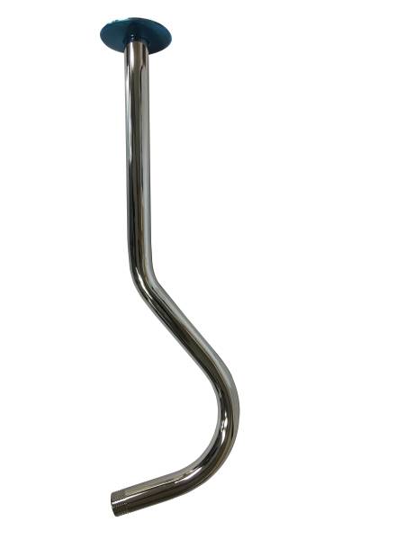 211840 Brazo para regadera curvo 35cm de acero inoxidable cromada BRLCV001 Vianti