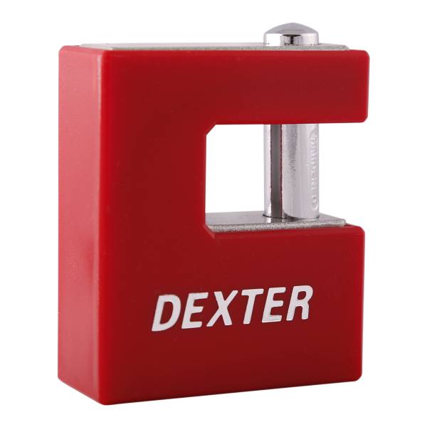 211869 Candado metalico 70mm llave tradicional antipalanca rojo Dexter