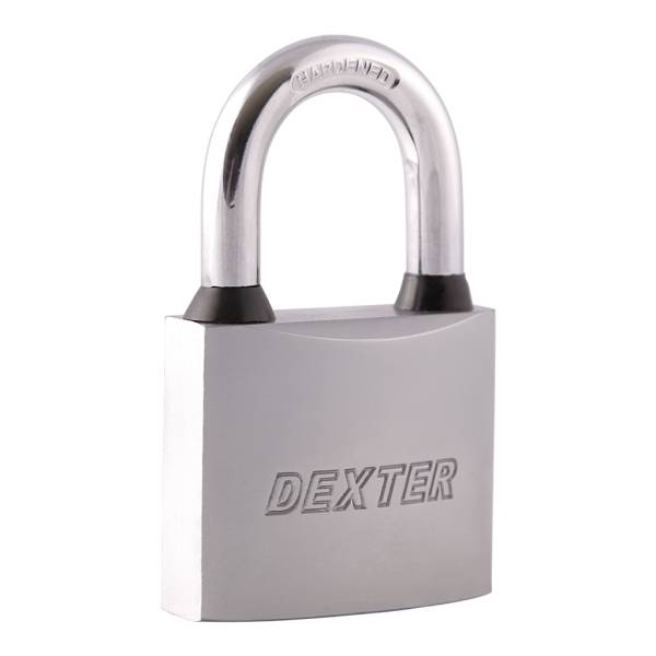 211872 Candado metalico 40mm llave tetra gancho corto satinado en blister Dexter