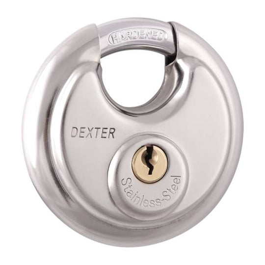 211880 Candado acero 70mm llave tradicional circular acero inoxidable Dexter