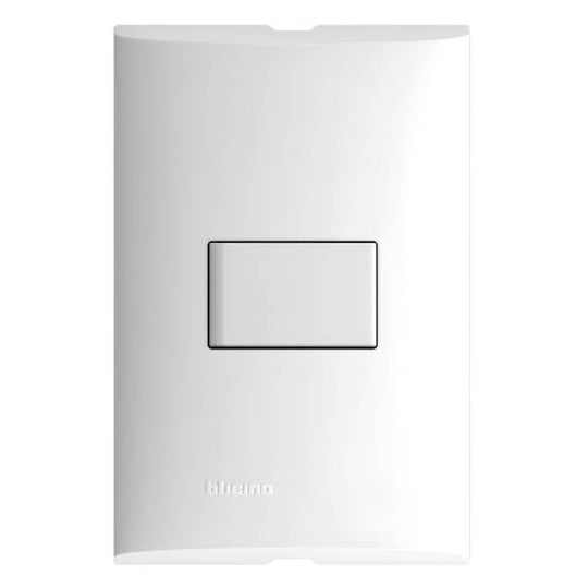 212332 Placa 1 ventana con boton timbre blanco Forza Bticino