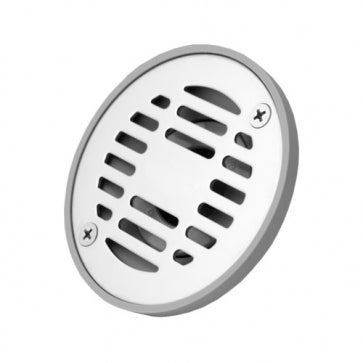 212441 Coladera redonda 2" con valvula antiolores ABS gris rejilla de acero inoxidable pc15 Coflex