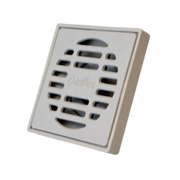 212442 Coladera cuadrada 2" con valvula antiolor ABS gris pc160 Coflex