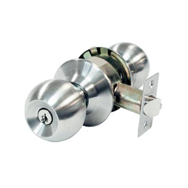 212518 Cerradura cilindrica llave boton cromado mate Sigma Phillips