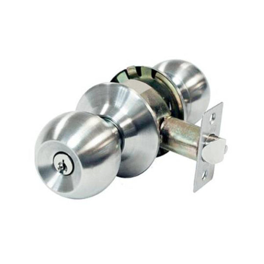 212518 Cerradura cilindrica llave boton cromado mate Sigma Phillips