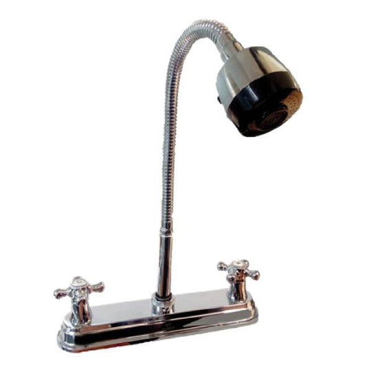 213203 Mezcladora fregadero zinc tipo flexible maneral cruz cromada MFVZ007 Vianti