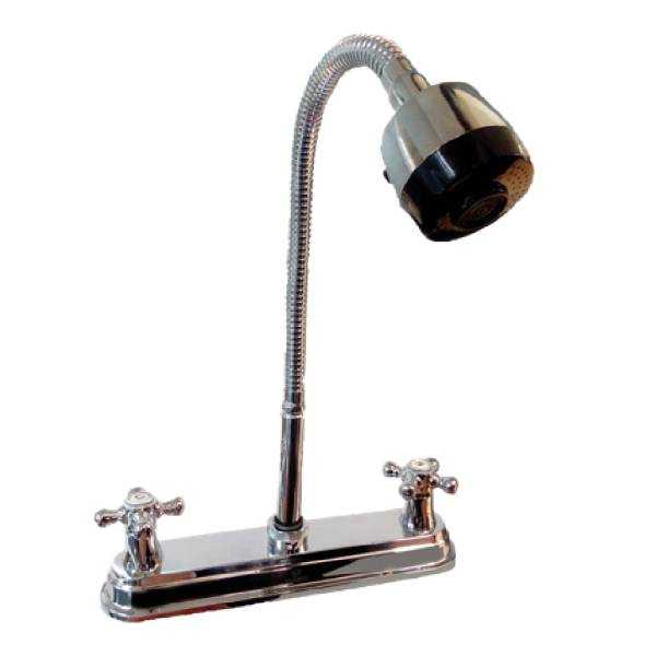 213203 Mezcladora fregadero zinc tipo flexible maneral cruz cromada MFVZ007 Vianti