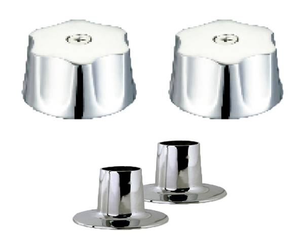 213211 Juego manerales grandes zinc queen cromado JMVZ001 Vianti