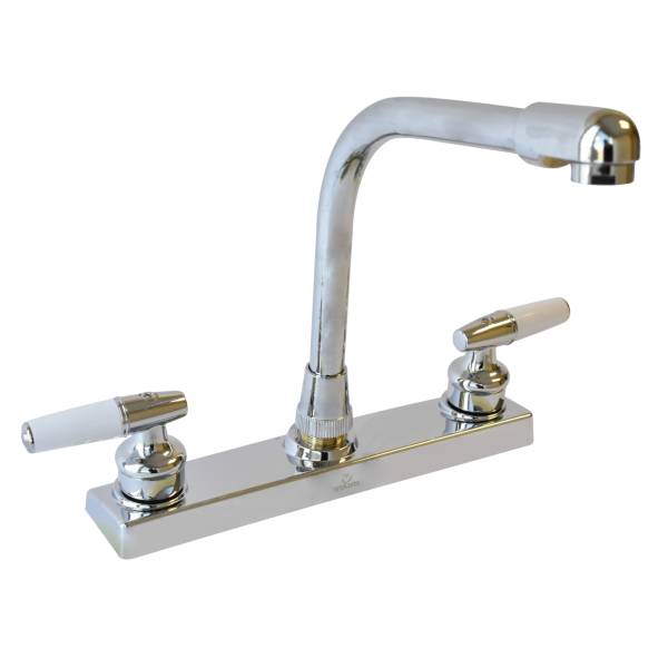 213244 Mezcladora fregadero zinc tipo cobra maneral palanca 1/4 de vuelta cromada MFVZ003 Vianti