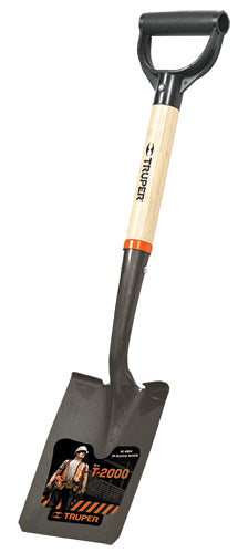 2133 Pala cajuelera cuadrada mango de madera puño "D" Truper