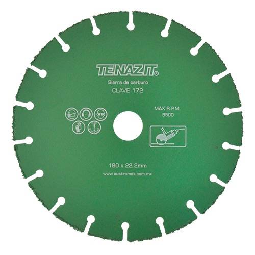213623 Disco sierra para madera 7" x 7/8" tenazit 172 Austromex