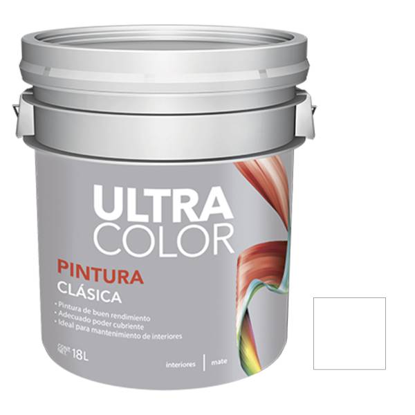 214838 Pintura vinil clasica blanco 18.0 lt ULTRACOLOR