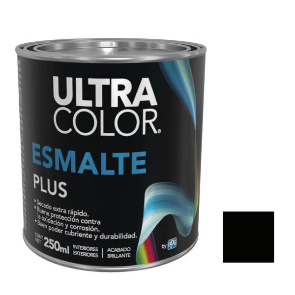 214887 Esmalte linea plus negro 0.25l ultracolor
