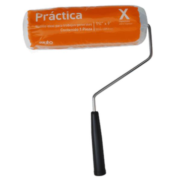 214918 Rodillo para pintar extra rugoso 9" x 1-1/4" poliester Practica Exito