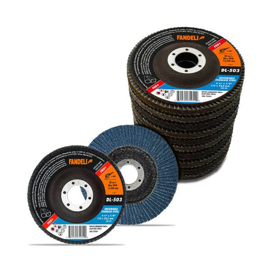 214966 Disco laminado de acero inoxidable 4-1/2" x 7/8" dl z-80 pro 503 Fandeli