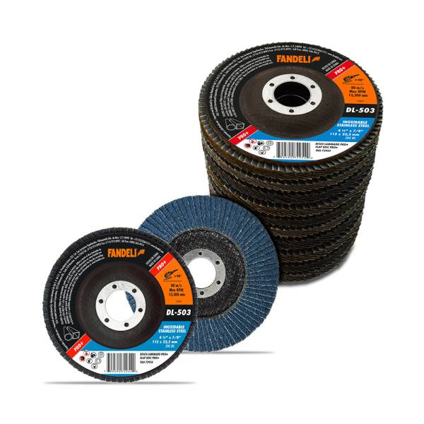 214966 Disco laminado de acero inoxidable 4-1/2" x 7/8" dl z-80 pro 503 Fandeli