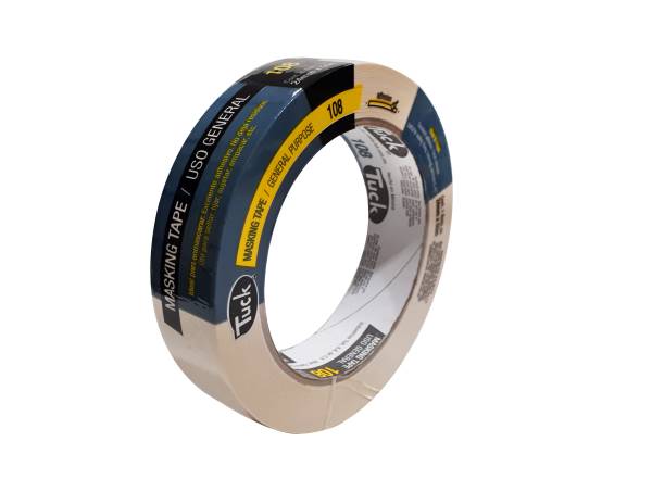 215330 Cinta masking tape 1" x 50 mt multiusos Gris 108 Tuk