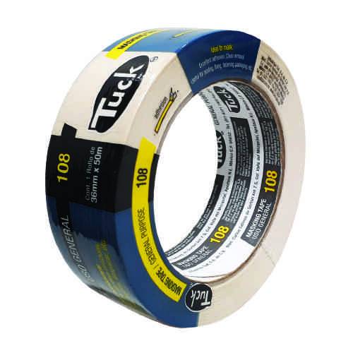215331 Cinta masking tape 1-1/2" x 50 mt multiusos Gris 108 Tuk