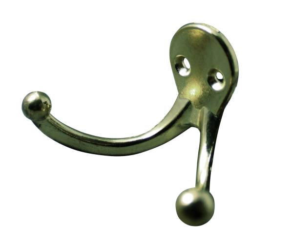 215433 Gancho perchero doble laton antigua Handy Home