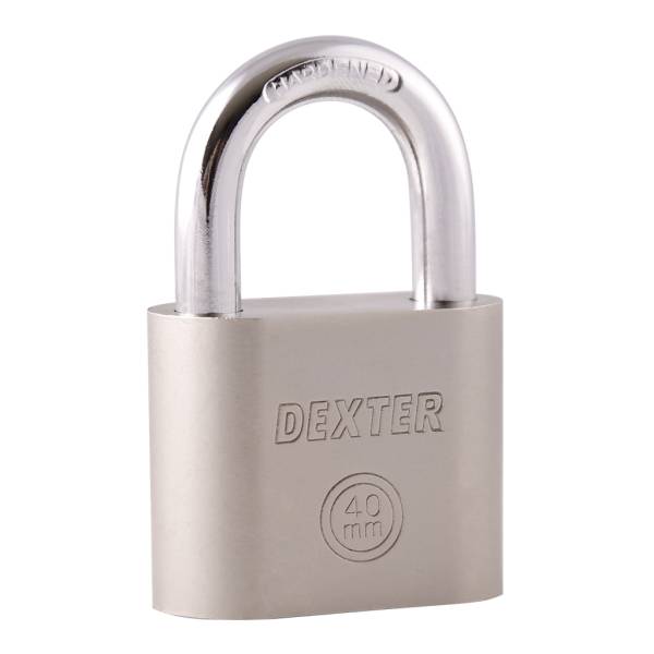 215444 Candado acero 40mm llave antigua gancho corto combinacion de disco Dexter