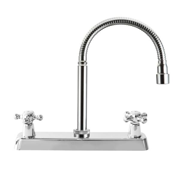 215496 Mezcladora fregadero zinc tipo flexible maneral cruz cromada MFVZF009 Vianti