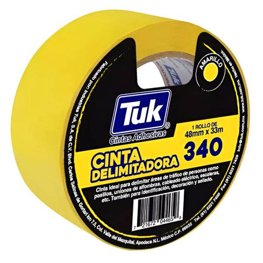 215845 Cinta delimitadora 48mm x 33 mts amarilla tipo 340 TUK
