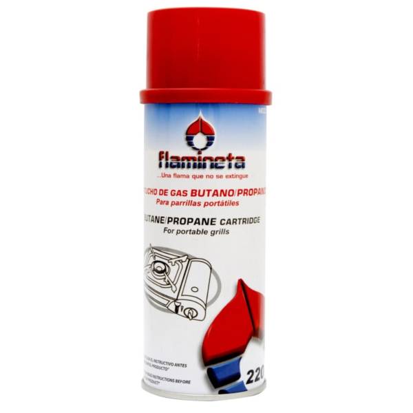 215883 Tanque de gas desechable 220gr 1/4 de vuelta Flamineta