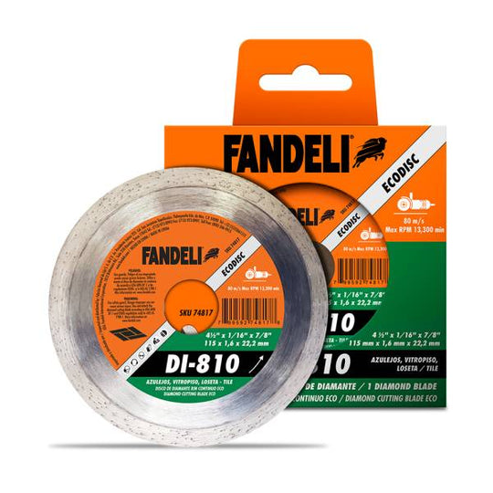224326 Disco diamante 4-1/2" x 1.6 mm x 7/8" rin continuo eco di 810 Fandeli