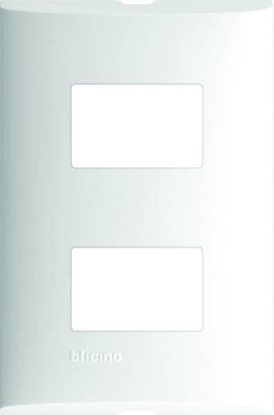 224504 Placa 2 ventanas blanco Forza Bticino