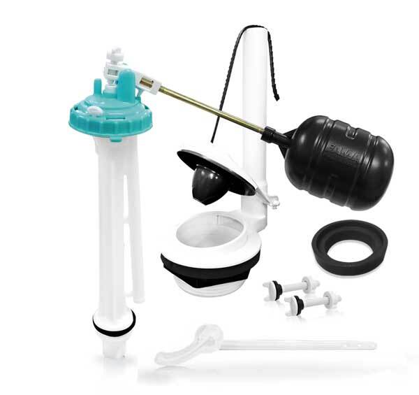 224684 Juego de herrajes para sanitario plasticos de 3" Eurotec tipo Cato 2717 Fama