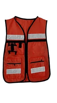 224928 Chaleco de seguridad brigadista con reflejante naranja By Lack