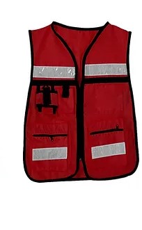 224930 Chaleco de seguridad brigadista con reflejante rojo By Lack