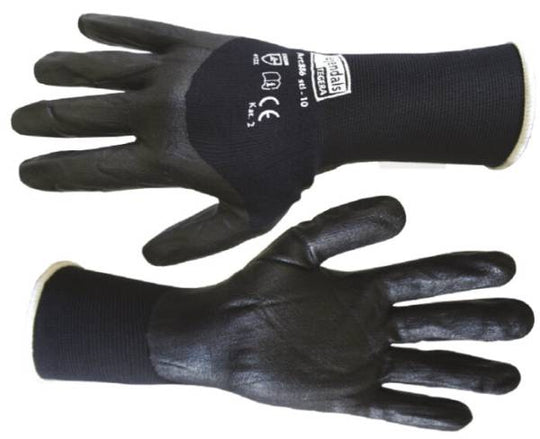 224982 Guante de nylon palma/nitrilo negro/negro chico By Lack
