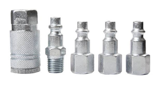227142 Juego cople y conectores rapidos 1/4" zamac 5pz 318 Goni