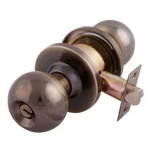 227175 Cerradura tubular ranura boton laton antiguo Barza Dexter