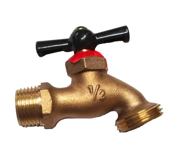 227487 Llave manguera 013mm 1/2" laton maneral negro LLMN13 Vianti