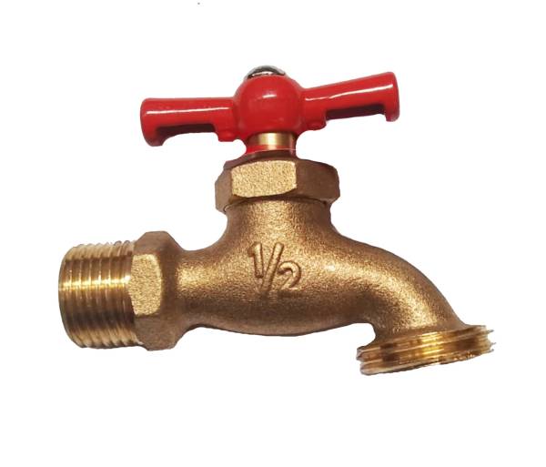 227488 Llave manguera 013mm 1/2" laton maneral rojo LLMR13 Vianti