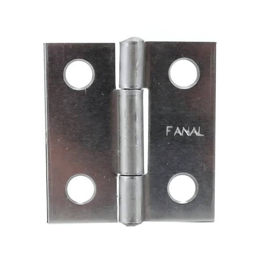 2283 Bisagra alargada ligera perno remachado sin tornillos 1" pulida Fanal