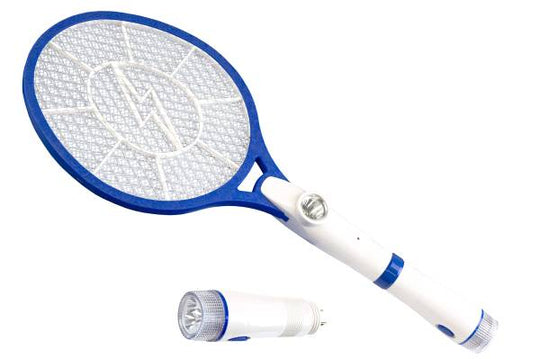 228319 Raqueta electronica mata insectos con linterna led raq003 Kley