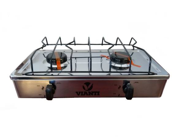 228479 Parrilla de gas 2 quemadores cubierta de acero inox 308 Vianti