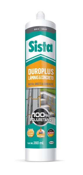 228576 Sellador poliuretano cartucho 280ml gris Duroplus P800 Sista