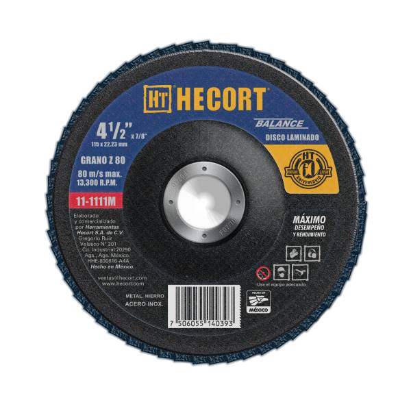 228732 Disco laminado 4-1/2" x 7/8" zirconio g80 Hecort