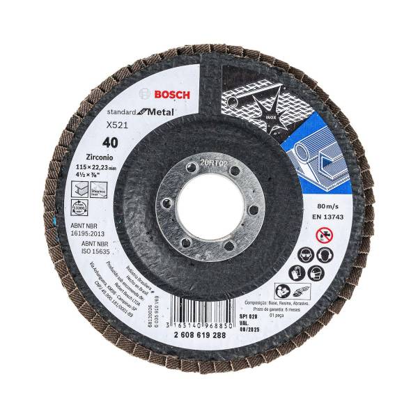 228735 Disco laminado 4-1/2" x 7/8" g040 Bosch