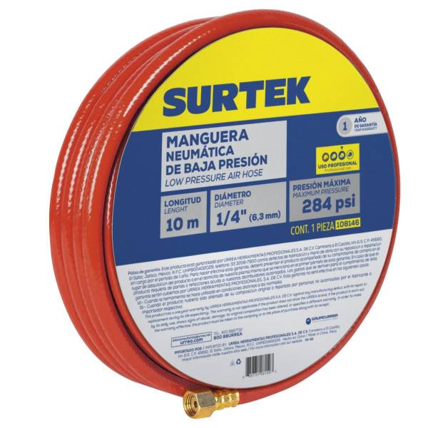 229509 Manguera para compresor PVC 1/4" 10mt Surtek