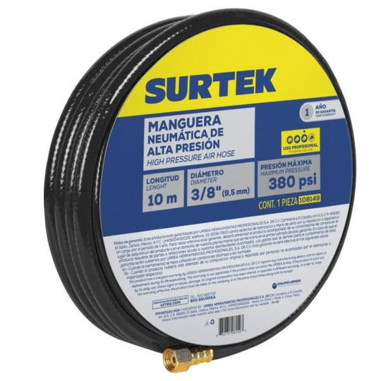 229512 Manguera para compresor hule 3/8" 10mt Surtek